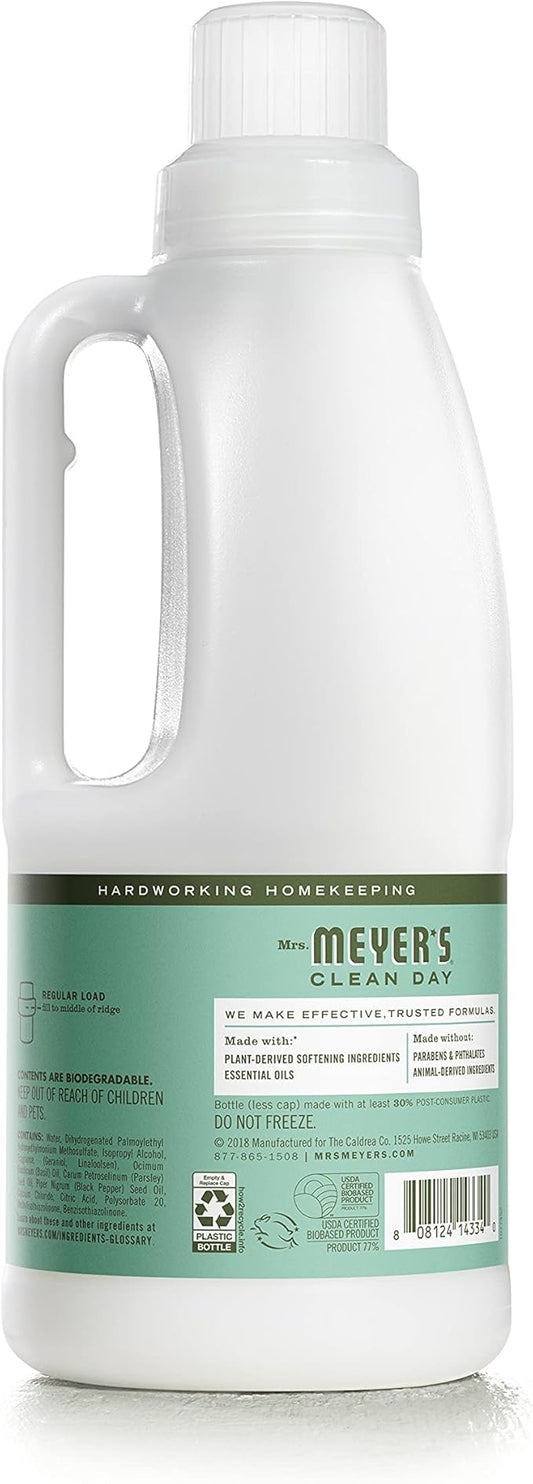 Mrs. Meyer's Clean Day Fabric Softener - Basil - 32 oz
