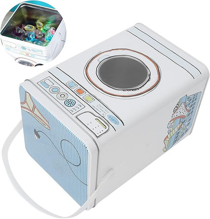 Detergent Canister, Laundry Powder Box Large Capacity Decor Display Tin Blue with Handle for Washing Tablets for Storing