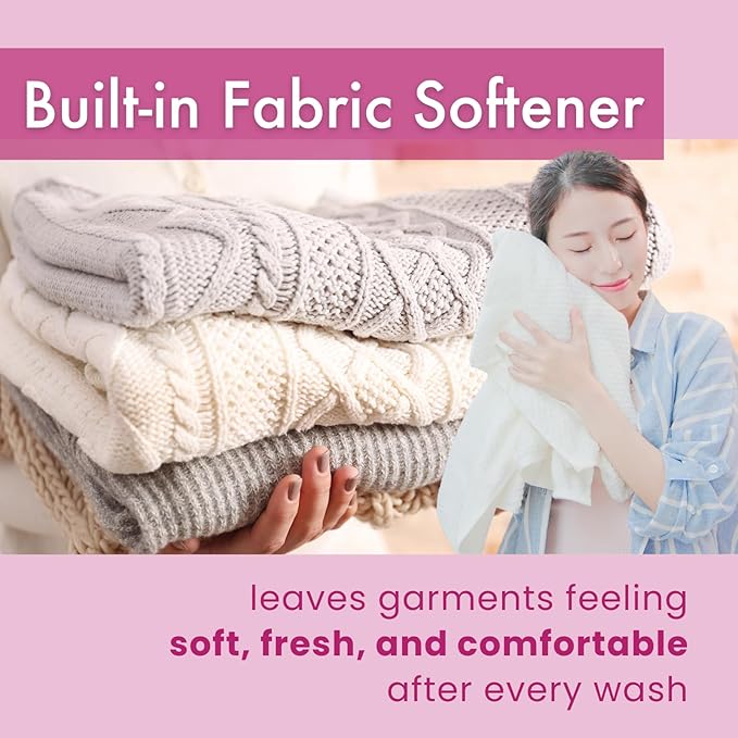 Natural & Gentle Detergent for Sensitive Skin, Organic Liquid Washing Soap Safe for Baby, Clothes Wrinkle Remover from Japan, FRENCH MACARON, 16.9 Fl Oz/ 500mL