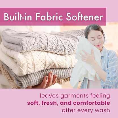 Natural & Gentle Detergent for Sensitive Skin, Organic Liquid Washing Soap Safe for Baby, Clothes Wrinkle Remover from Japan, FRENCH MACARON, 16.9 Fl Oz/ 500mL