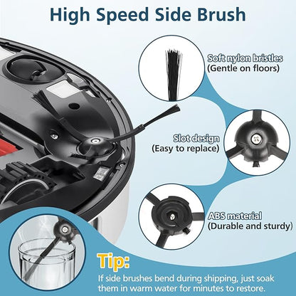S8 MaxV Ultra Replacement Accessories Kit for Roborock S8 Maxv Ultra Robot Vacuum Cleaner, 1 Set Main Roller Brush,4 HEPA Filters,4 Side Brush,2 Dust Bag,2 Mop Pads,2 Edge Mop Clothes,16 Pack