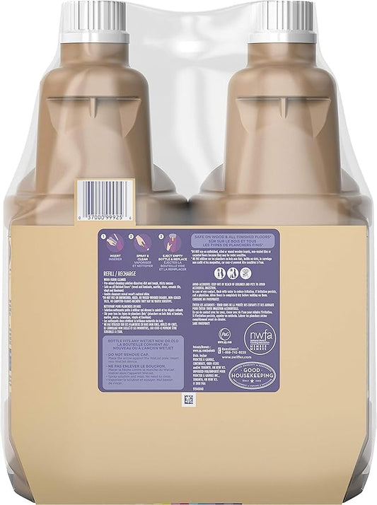 Swiffer Wetjet Wood Floor Cleaner Solution Refill, 42.2 Oz - 2 Pack