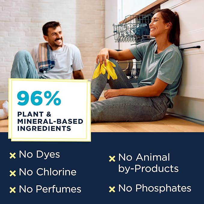 Nature Clean All Natural Dishwasher Pods, Plant-Based Non Toxic Dishwasher Detergent Pods, Dishwashing Pods Tough on Grease, Dish Pods for Dishwasher, Unscented Dishwasher Pods, 60 Count, Pack of 1