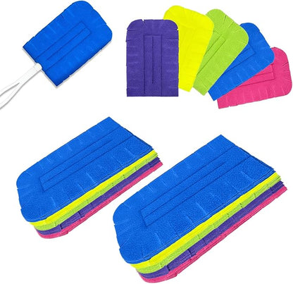 20 Pcs Fleece Duster Refill - 360° Reusable Duster Refills for Swiffer, Washable Hand Cleaning Pads for Ceiling Fans, Floors & Windows (5 Colors)