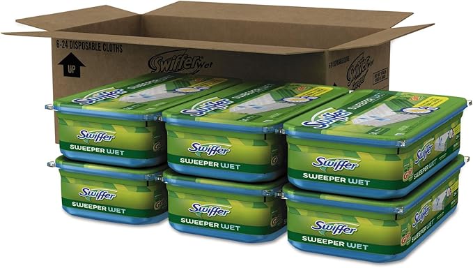 Gain 95532CT Wet Refill Cloths, Gain Original Scent, White, 8 x 10, 24/Pack, 6 Pack/Carton