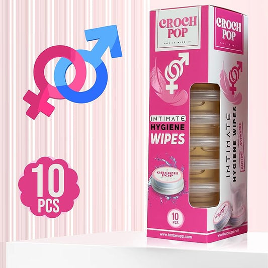 Feminine Wet Wipes for Women - 20 Count Natural Moisturizer & Biodegradable | pH-Balanced, Skin-Friendly Personal Care | Travel-Size Individually Wrapped Towelette Wipes for Daily Hygiene & Care