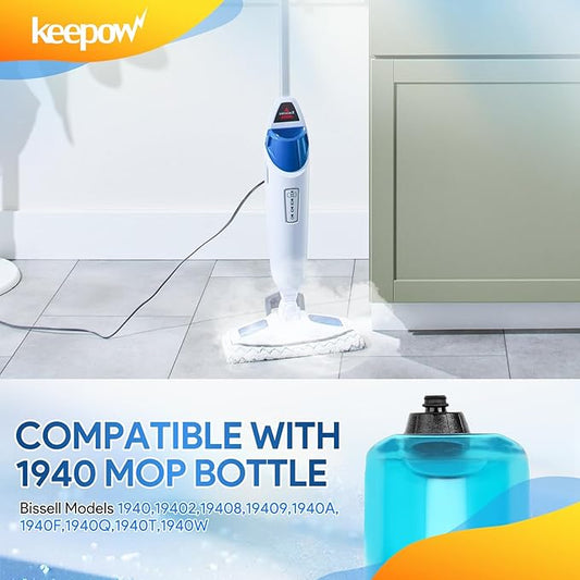 KEEPOW Steam Mop Replacement Parts 1940 Water Tank Caps and Insert Assembly for Bissell Powerfresh 19404 19402 19408 19409 1940A 1940F 1940Q 1940T 1940W B0006 Models 2038413 1+1 Pack