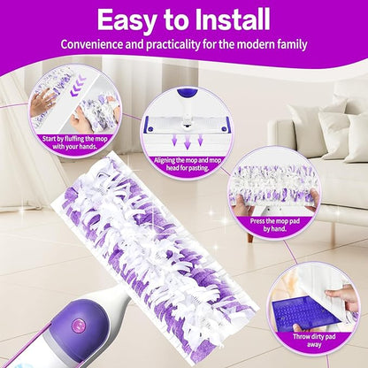 Disposable Power Mop Pads Refills Compatible with Swiffer Power Mop Pads Replacement for Swiffer Power Mop Refills Multi-Surface Power Mop Pads for Safe On All Finished Floors Cleaning,20 Pack