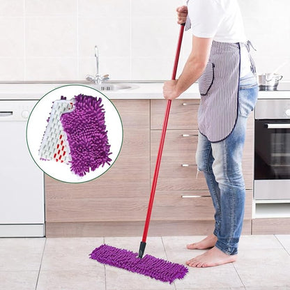 Diteje 4 Pack Replacement Mop Pads Washable Refill Heads Compatible with O-ceda Dua-Action Microfiber,Reusable Double Sided All Surface Cleaning for Dry Wet Use