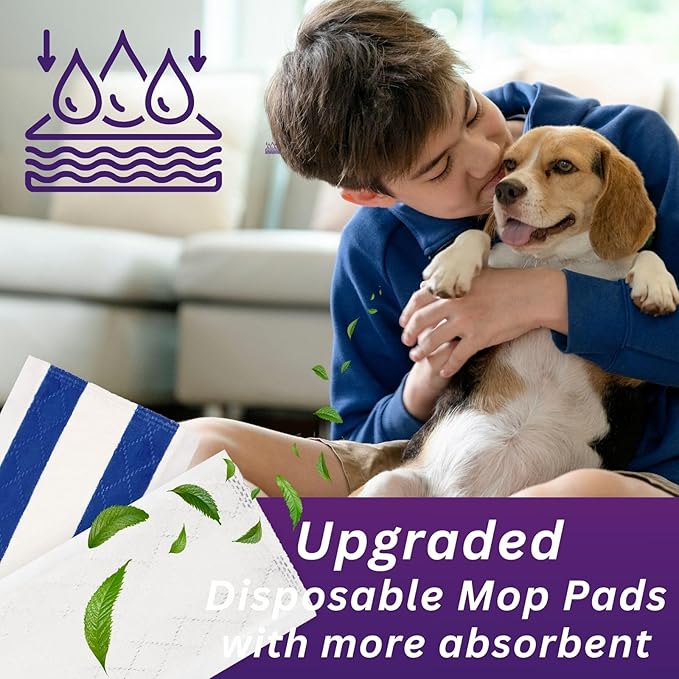 30 Count Floor Cleaner Spray Mop Pads,Multi-Layer Dry Refills Compatible with Swiffer WetJet & All 10-11'', Wet Dry Mop Refill Pads