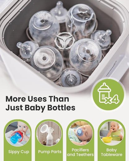 Grownsy EaseClean Bottle Washer Pro | All-in-One Bottle Washer and Sterilizer and Dryer | Baby Bottle Washer for Bottles, Pump Parts & Baby Essentials | Replaces Hand Washing