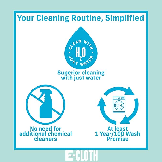 E-Cloth Microfiber Cleaning Mop, Floors, 1 Pad - Multi & E-Cloth Microfiber Mop Head, Washable, 1 Pack - Multi