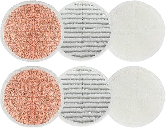 Replacement Pads for Bissell Spinwave Mop: 6 Pads for Bissell Spinwave,Spin Wave,Crosswave Expert/Pet/Cordless Hard Floor 2124 20393 2039a 20399 2039w 23159 23157 Spin Mop Cleaner Scrub Scrubber Pads