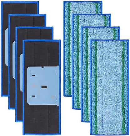 Washable and Reusable Dry Wet Mopping Pads Replacement Parts Compatible for iRobot Braava Jet m6 (6110) (6012) (6112) (6113) Ultimate Robot Mop Pads Accessories (4 Blue Wet Pad)