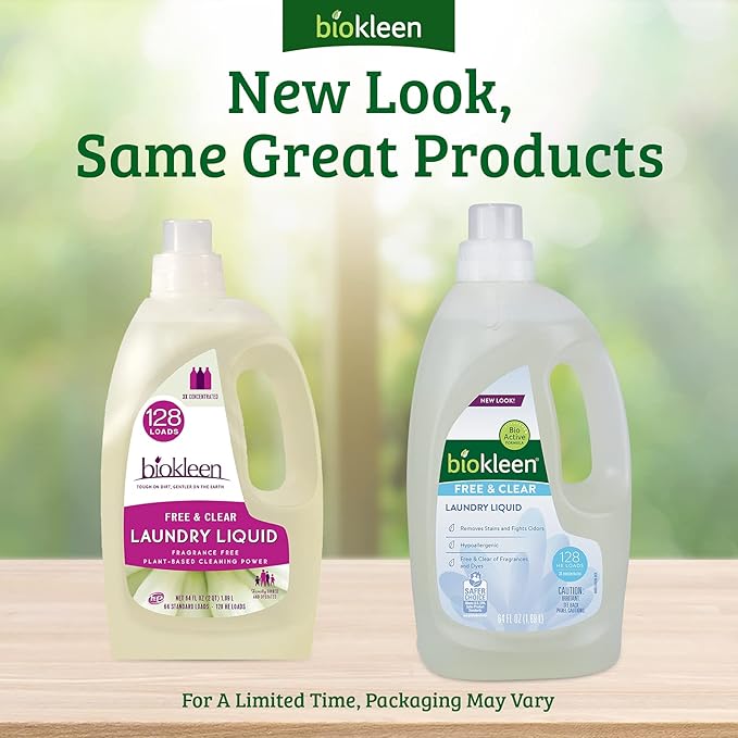 biokleen, Laundry Liquid, Free & Clear, 64 oz