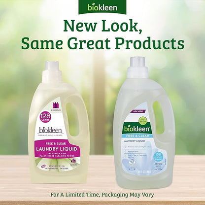 biokleen, Laundry Liquid, Free & Clear, 64 oz