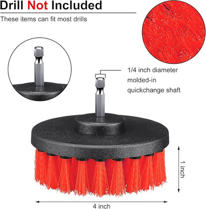 6 Pcs Drill Brush Attachment Power Scrubber Cleaning Kit Multi Purpose Drill Brush Set Drill Scrubber Brush Kit Cleaning Brushes for Drill Bathroom Surfaces Tub Grout Shower Kitchen (Multi Colors)