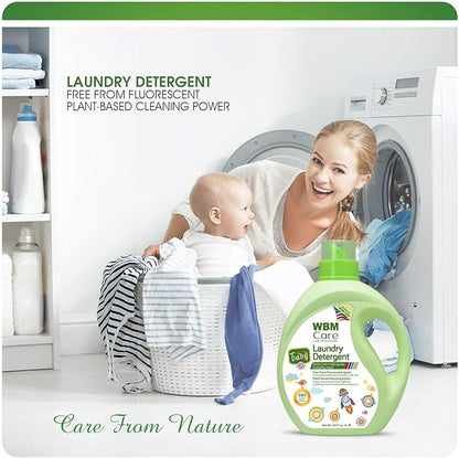 Plant-Based Laundry Detergent Liquid – 34 fl oz, 50 loads total. Eco-friendly formula for powerful cleaning, gentle on fabrics, and safe for the environment