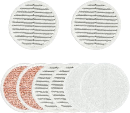 8 Pack Mop Pads Replacement Compatible with Bissell Spinwave Mop 2124 2039 2037 2039A Series, Mop Pads for Bissell Spinwave Hard Floor Mop (2 Heavy Scrub Pads, 2 Soft Pads, 4 Scrubby Pads)