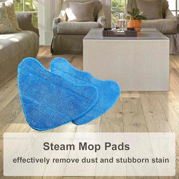 HQRP 2-Pack Microfiber Steam Mop Pads Replacement for Hoover Part WH01000 Compatible with Hoover WH20200 WH20201 Steam Mops, WH20300 Canister Steam Cleaner Steamer