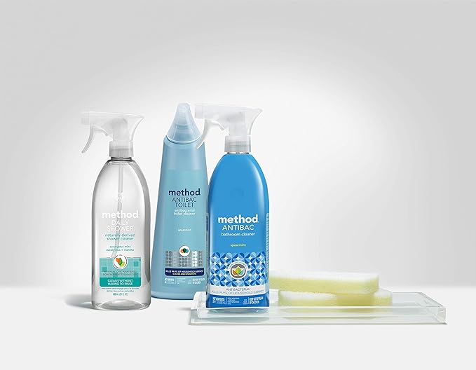 Method Daily Shower Spray Cleaner, Eucalyptus Mint, 28 Ounce, 1 pack, Packaging May Vary (Pack of 3)