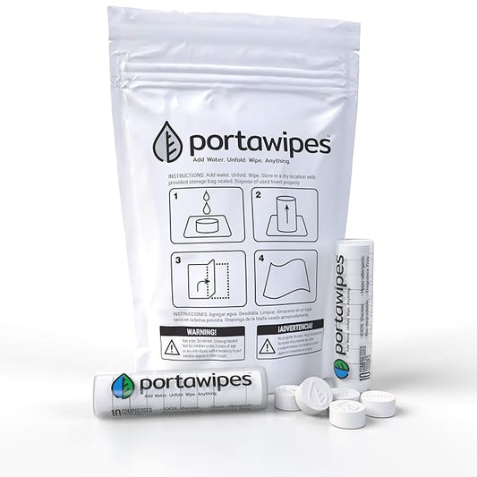 Coin Tissues | 100 Pack with 2 Carrying Cases | Toilet Paper Tablets | Compressed Towels | Expandable Wipes | Soft & Odor Free