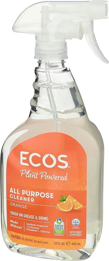 ECOS, Earth Friendly Products Plus All Purpose Household Cleaner, orange, 22 Ounce