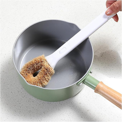 Kitchen Cleaning Brush Set of 7 with Handles and Base, Includes Pot, Bottle, Dishwashing, Crevice Cleaning Brushes, Hangable for Kitchen Countertops, Sinks, Pots, Pans, Dishware
