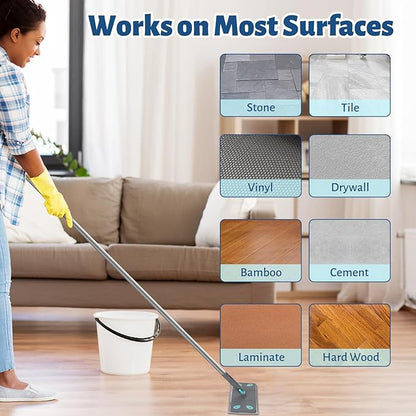 3-in-1 Detachable Broom and Mop Set Combo for House Cleaning, Collapsible Broom and Mop for RV Camping, Home, Dorm, Extension Pole, Window Squeegee, Grey
