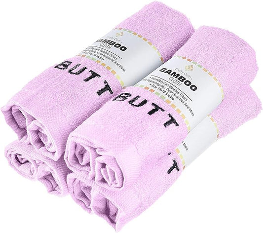 Crafty Cloth Ultra-Soft and Hygiene Rayon Bamboo Cloth, Reusable Gentle Cleansing Towel for Sensitive Areaa | 12x12 Fast-Dry, Machine Washable | Luxurious, Skin-Friendly Comfort | Purple