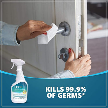 ECOS OneStep Disinfectant Spray Cleaner FragranceFree by Earth Friendly Products, Blue, Free Scent, 24 Fl Oz (Pack of 2)