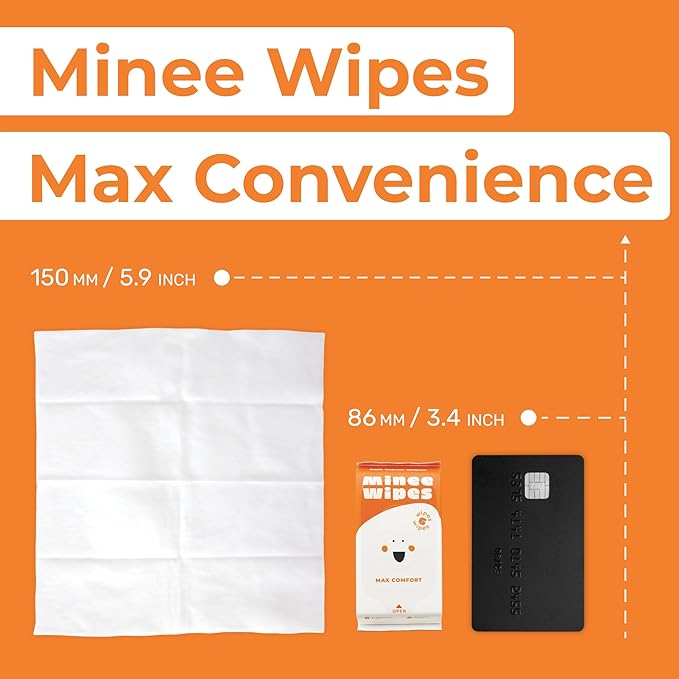 Impossibly Compact Travel Wipes with Natural Extracts - Skin-Friendly Wet Wipes, Hypoallergenic & Unscented for Adults, Kids & Baby Care - 10 Pack Total 60 Wipes