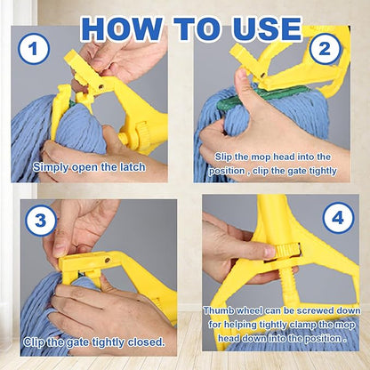 6Packs Mop Head Replacement Heavy Duty Commercial Mop Head Replacement, Reusable Mop Head Refills-Replacement Mop Heads Mop Head Replacement for Home, Highly Absorbent,Industrial and Commercial Use