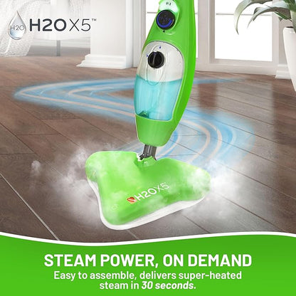 H2O 5-in-1 Multi-Purpose, Handheld Steam Cleaner, Adjustable Height, Removable Tank, Large Capacity, Rapid Heat Up, Steam Control, Lightweight, High Pressure