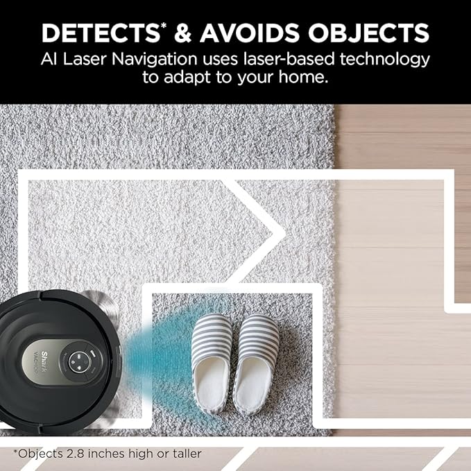 Shark AI Robot Vacuum & Mop, with Home Mapping, Perfect for Pets, Wifi, Works with Alexa, Black/Gold (AV2001WD)