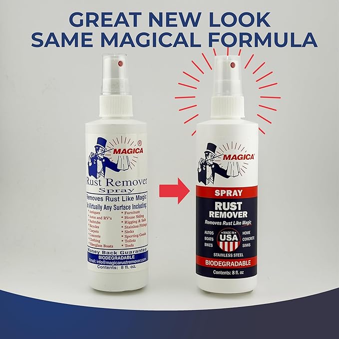 Magica® Rust Remover (8oz Spray) Reliably Removing Rust Stains for over 35 years USA Made