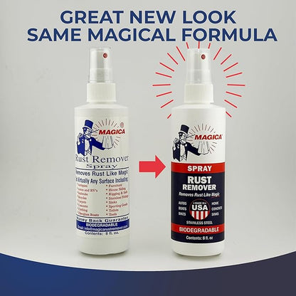 Magica® Rust Remover (8oz Spray) Reliably Removing Rust Stains for over 35 years USA Made