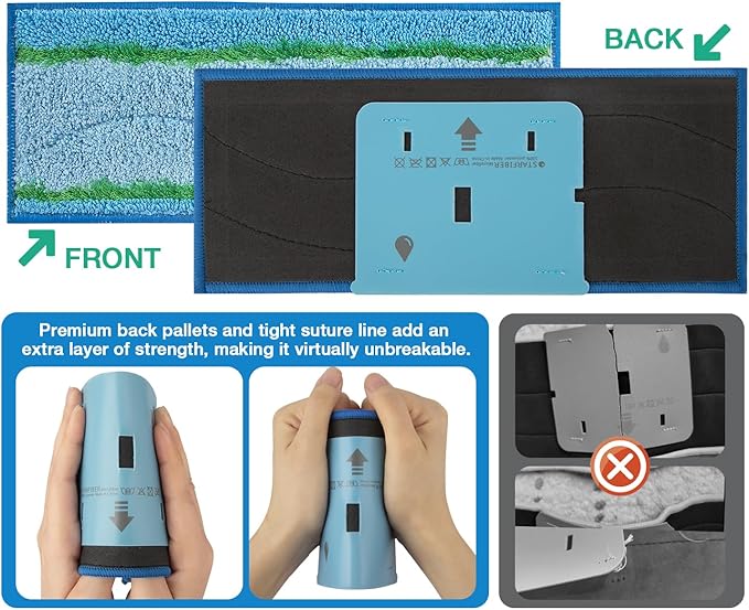 8 Pack M6 Mopping Wet Pads for iRobot Braava Jet m6 6110, 6012, 6112, 6113, Ultimate Robot, Wet Mopping Pads Compatible with Braava Jet m Series, Washable and Reusable Roomba Mop Pads