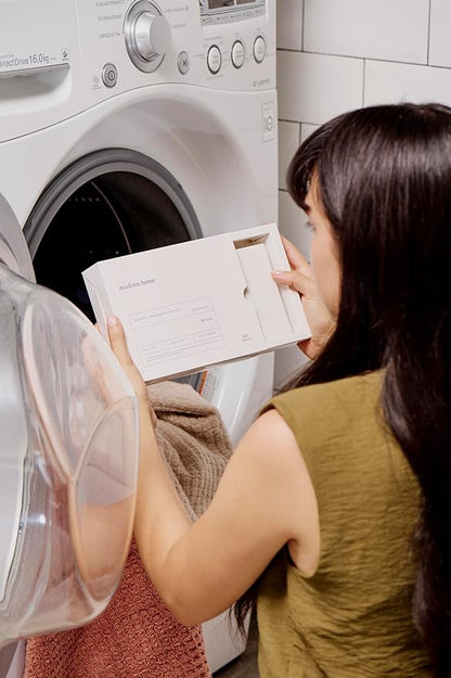Madison Home Laundry Detergent Sheets, Hypoallergenic with Stain Fighting Special Bio-Enzymes, Home & Travel Laundry Detergent Sheets, Plastic Free Packaging, Fragrance Free, 60 sheets