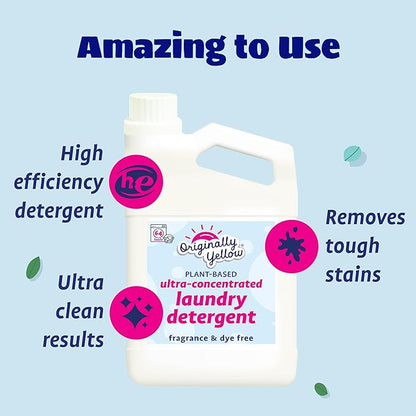 Fragrance & Dye-Free Laundry Detergent and Fabric Softener Bundle by Originally Yellow