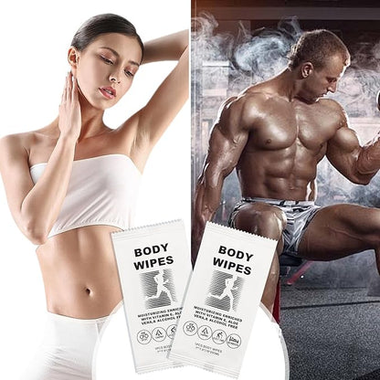 Body Wipes for Women and Men Individually Wrapped Face and Body Wipes, Bath Wipes for Adults No Rinse Personal Cleansing Wipes Travel, Bulk Deodorant for Homeless Shower Wipes for Camping Hiking (400)