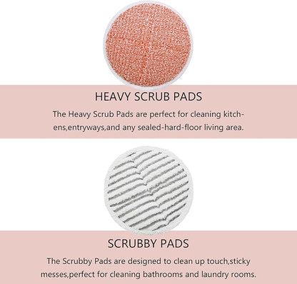 Replacement Pads for Bissell Spinwave Mop: 10 Pads for Bissell Spinwave,Spin Wave,Crosswave Expert/Pet/Cordless Hard Floor 2124 20393 2039a 20399 2039w 23159 23157 Spin Mop Cleaner Scrub Scrubber Pads