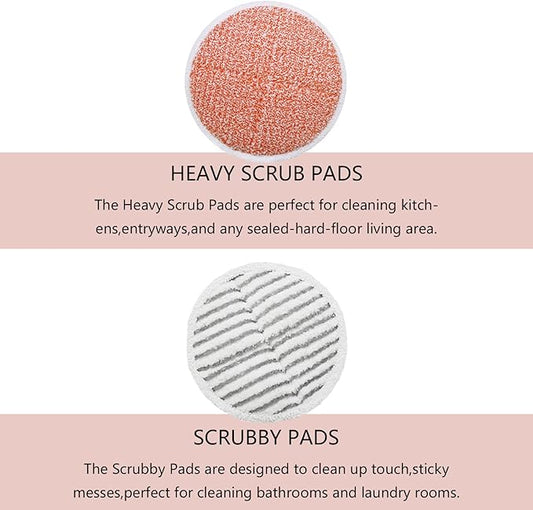 Replacement Pads for Bissell Spinwave Mop: 10 Pads for Bissell Spinwave,Spin Wave,Crosswave Expert/Pet/Cordless Hard Floor 2124 20393 2039a 20399 2039w 23159 23157 Spin Mop Cleaner Scrub Scrubber Pads