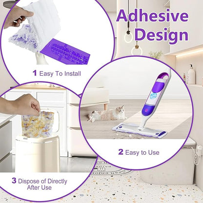 Power Mop Refills for Power Mop Multi-Surface Mop，Power Mop Pads for PowerMop Wood Mop,Compatible with Power Mop，Power Mop Pads Refills for Floor Cleaning,36 Count