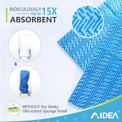 AIDEA Cleaning Wipes, Multi-Purpose Towel Reusable Cleaning Cloths 40Ct(1 Pack), Domestic Cleaning Wipes, Cleaning Towels, Dish Cloths(12''x24'')