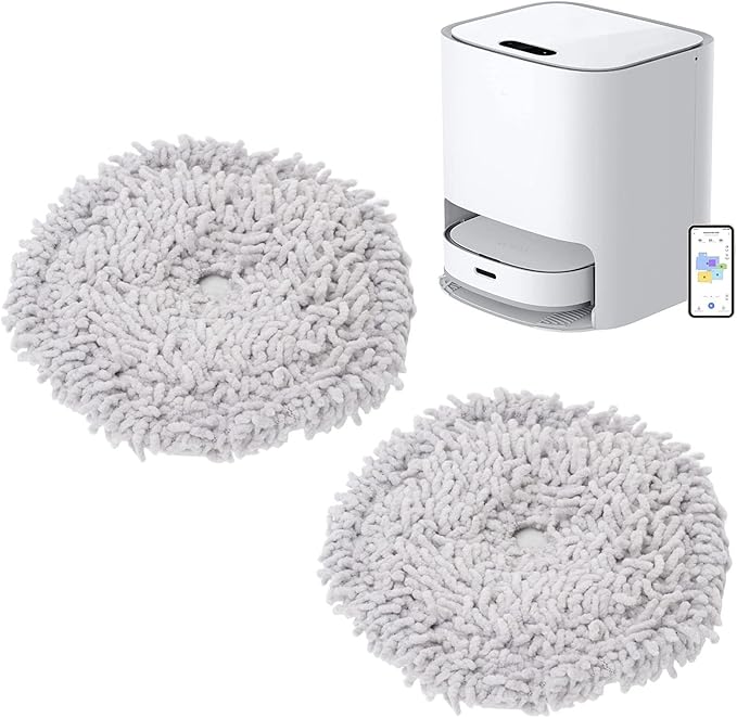 TOPINCN 2 PCS Replacement Mop Pads, Sweeper Mop Cloth Vacuum Cleaner Mop Pad Spare Parts, Vacuum Cleaner Mop Pads Cloth for Dreame W10 W10 PRO Vacuum Cleaner Accessories