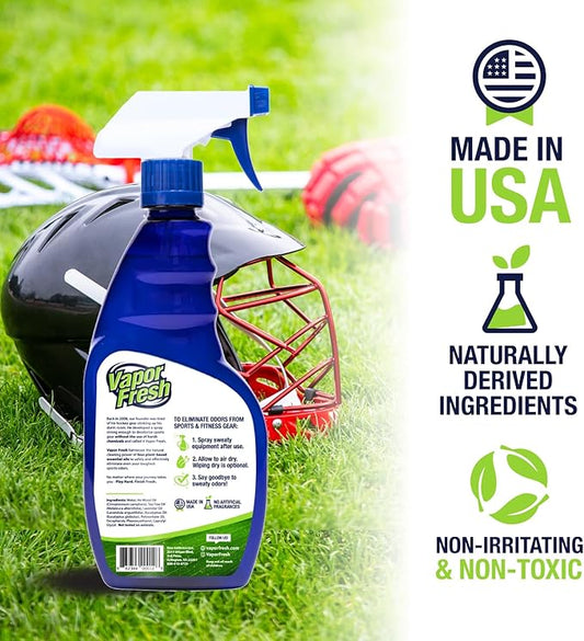 Sports Cleaner and Deodorizer - Sports Gear Odor Eliminator, Boxing Glove Deodorizer, Gym Equipment Spray, Natural and Plant Based, 16 Fl Oz (1-Pack)