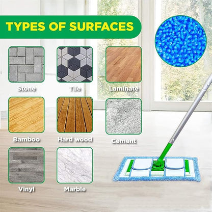 4 Pack Reusable Microfiber Mop Pads for Swiffer Sweeper and All 10-12 Inch Flat Mop Upgraded Wet Dry Cleaning Pads for All Hard-Floor