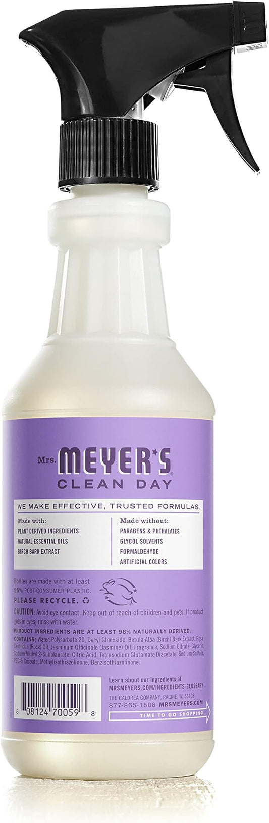 MRS. MEYER'S CLEAN DAY Multi-Surface Everyday Cleaner, Lilac Scent, 16 Ounce Bottle (Pack of 3)