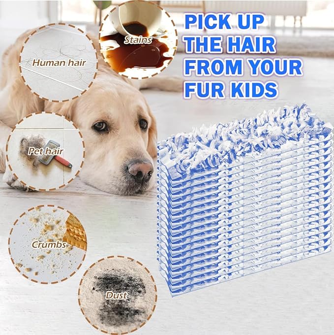 Disposable Mopping Pad Refills for Swiffer PowerMop Multi-Surface Mop and Swiffer PowerMop Wood Mop, Spray Clean Pads Replacement (Blue-15)